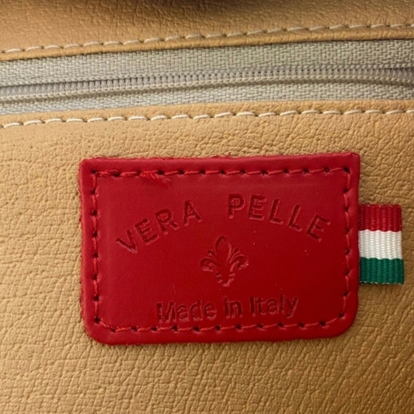 Vera Pelle Genuine Leather Color Block Shoulder Bag/Handbag - Picture 4 of 15